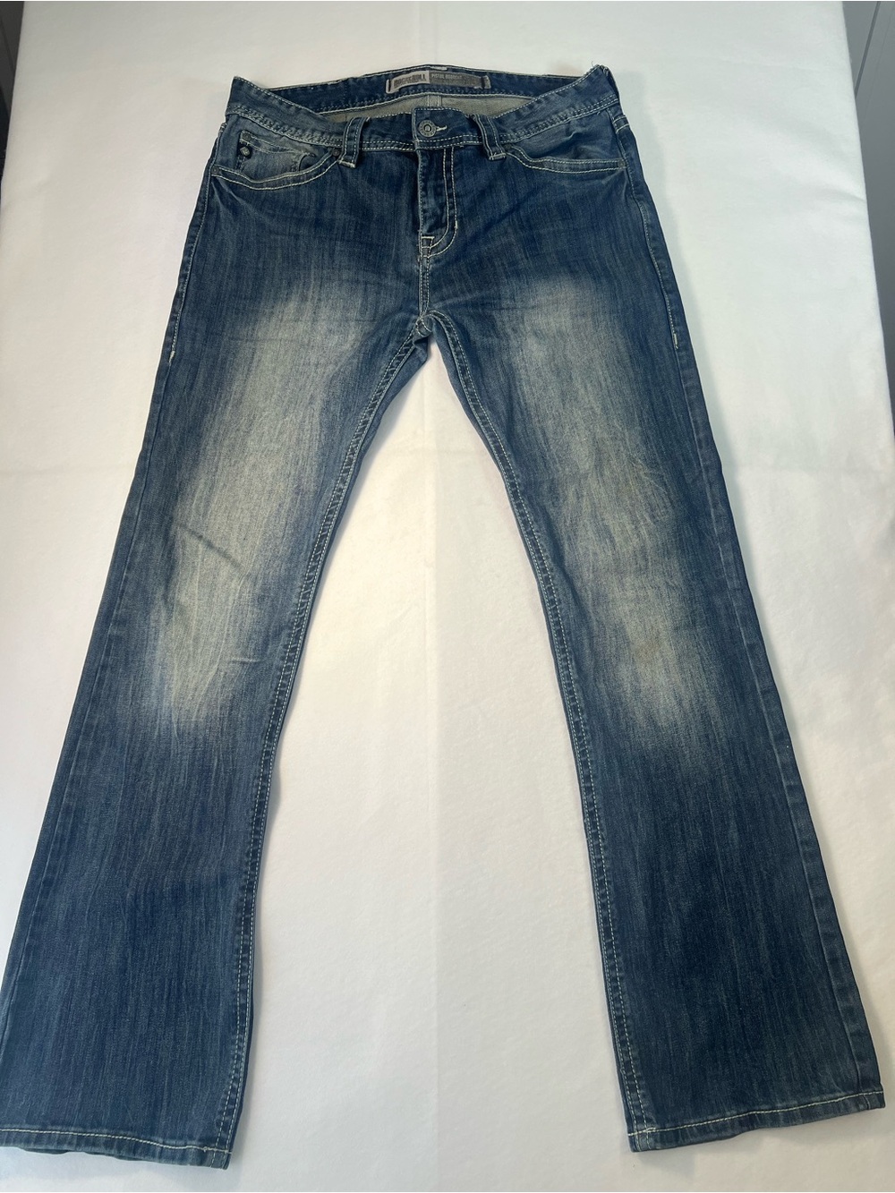Rock & Roll Cowboy Bootcut Jeans Medium Wash Stretch Size 34/32